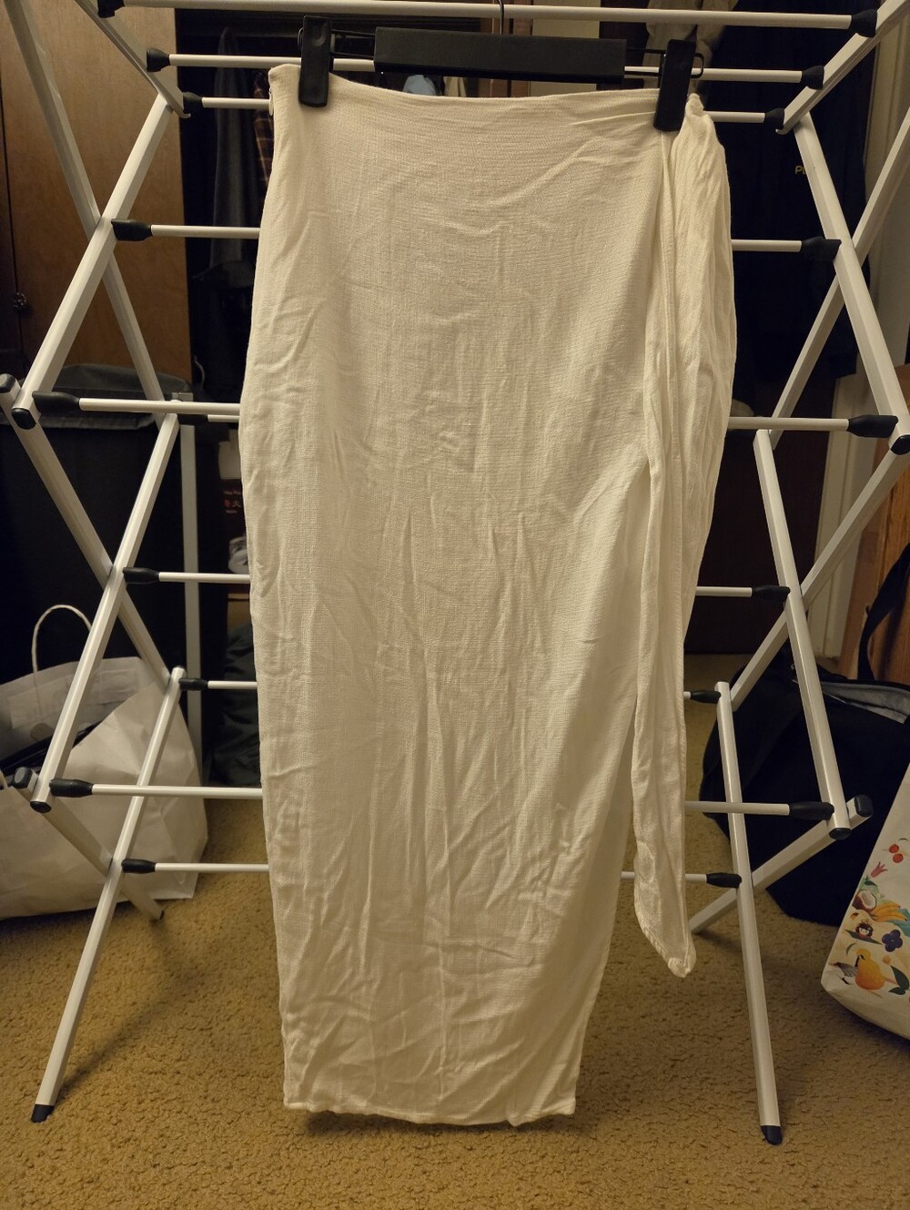 Pull&Bear Cream Wrap Maxi Skirt